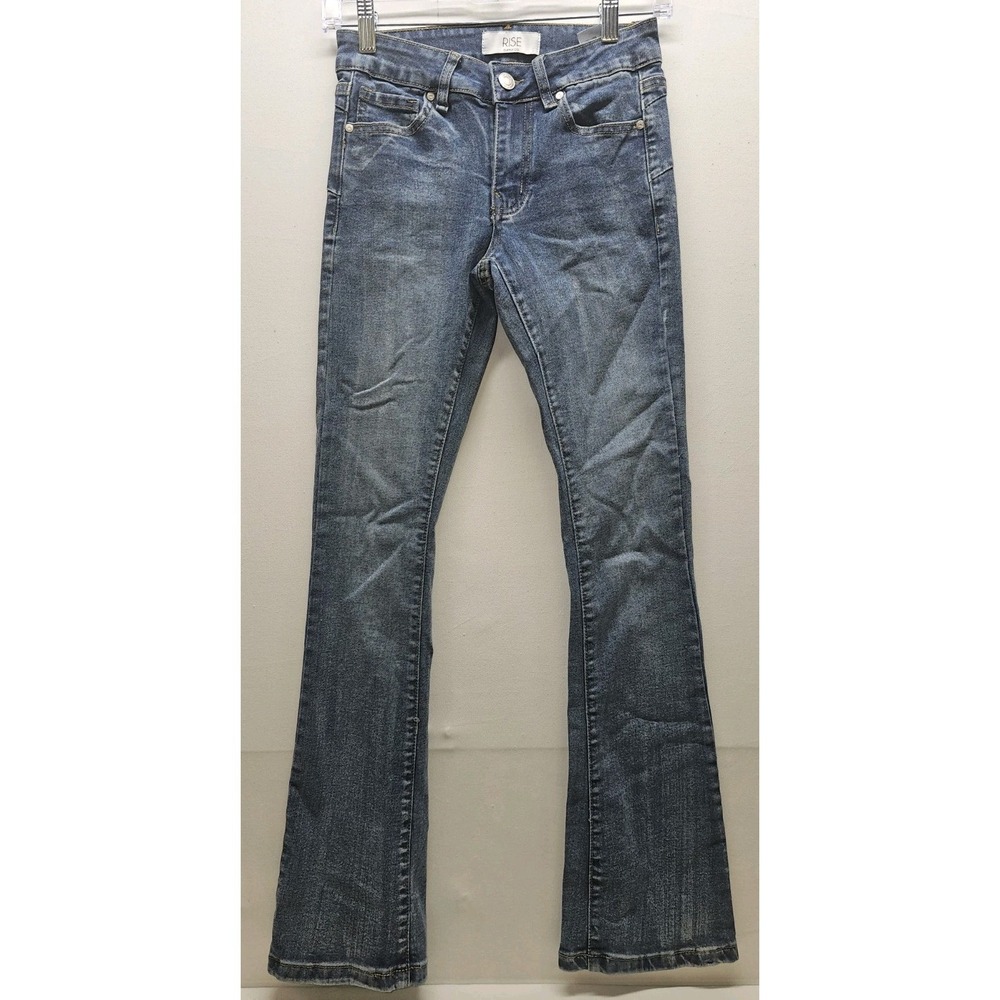 Rise Supply Co Bootcut Jeans Size 1 Womens Vtg Blue Wash Stretch Denim Y2k
